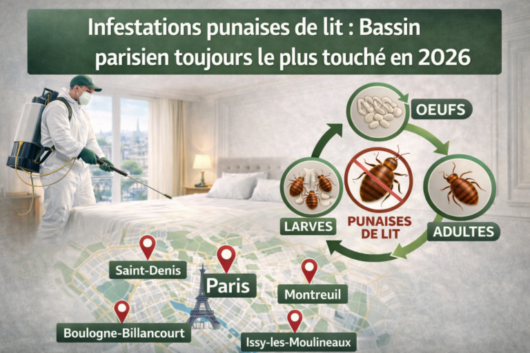 Infestations Punaies de lit Bassin Parisien Toujours