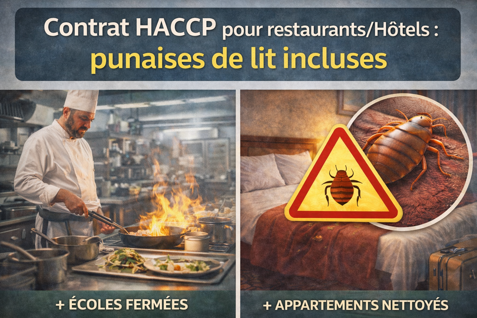 contrat haccp punaises de lit restaurants hotels