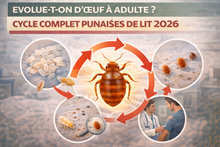 punaise de lit cycle developpement stades