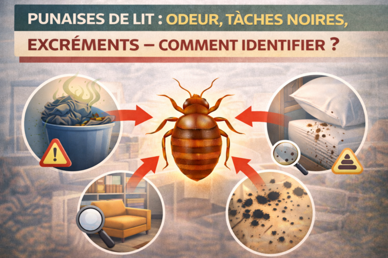 punaises de lit odeur taches noires identifier