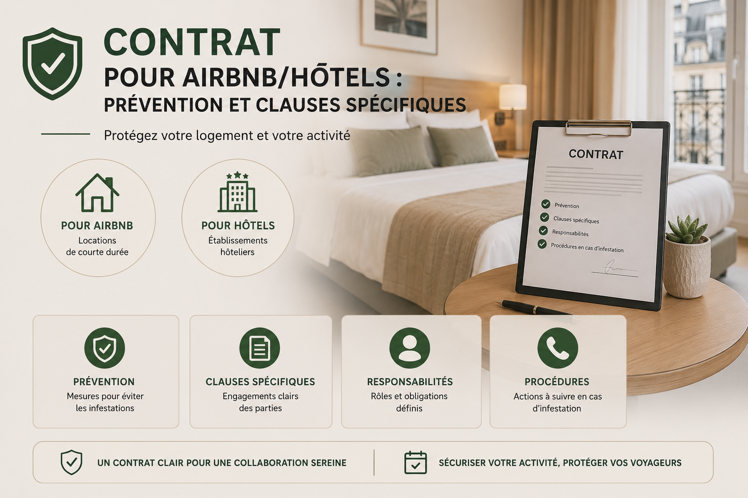 Contrat pour AirbnbHôtels Prévention et Clauses Spécifiques