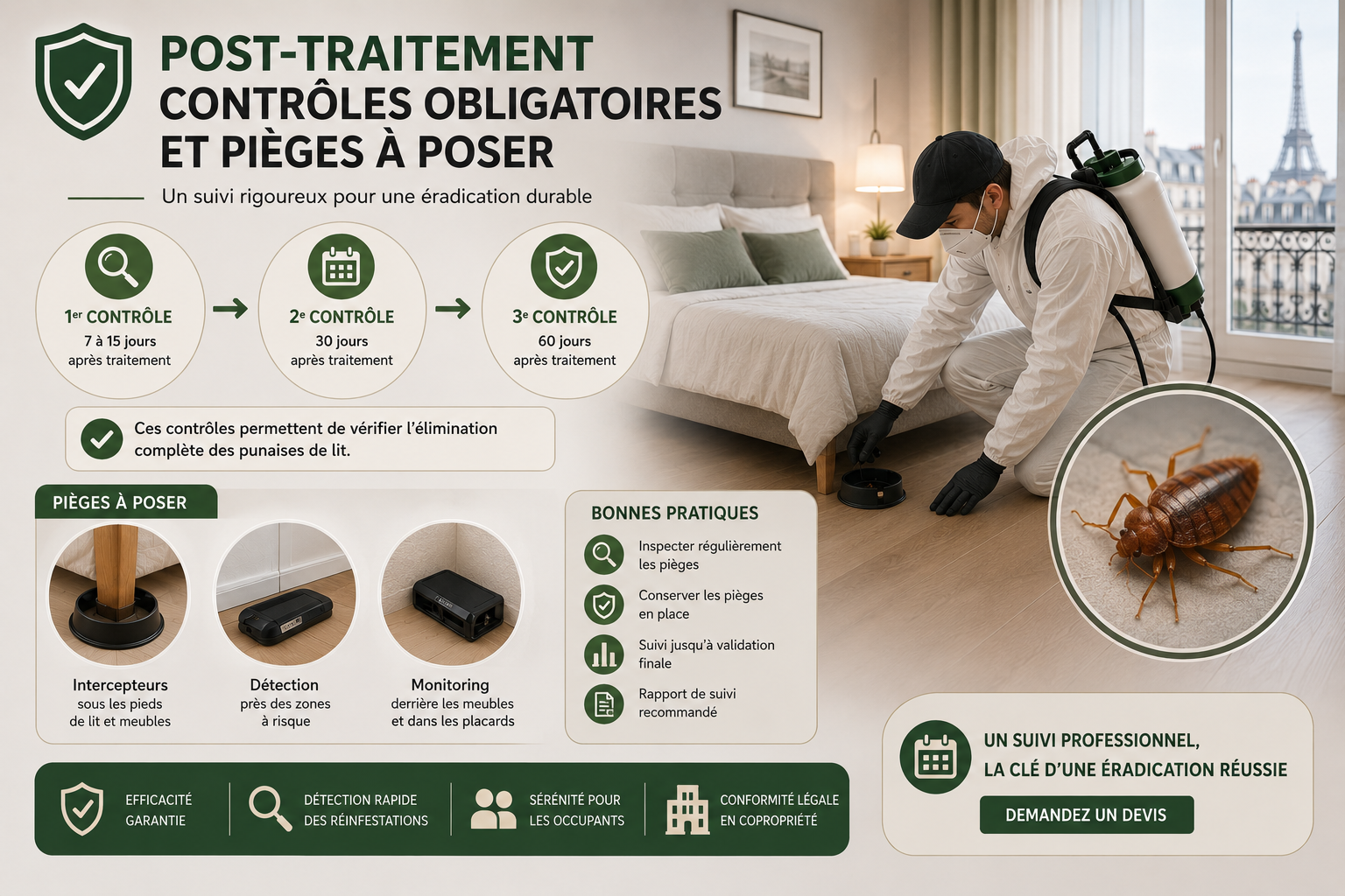 Post-Traitement Contrôles Obligatoires et Pièges à Poser
