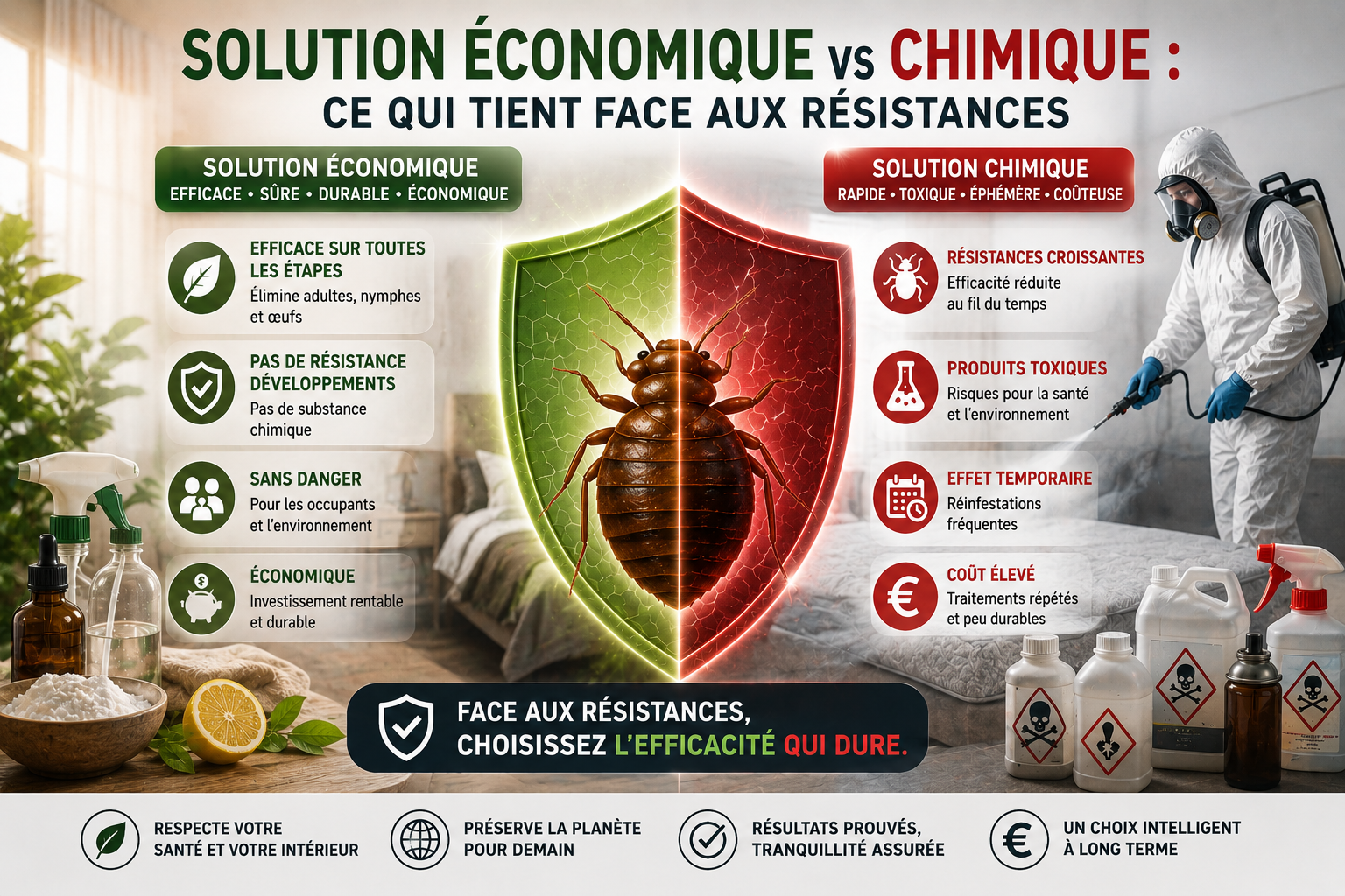 Solutions Éco vs Chimie Ce Qui Tient Face aux Résistances punaises de lit