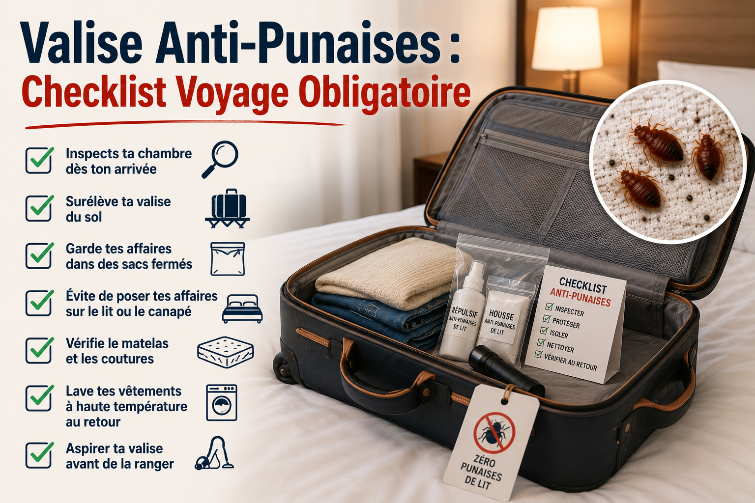 Anti-Punaises Checklist Voyage