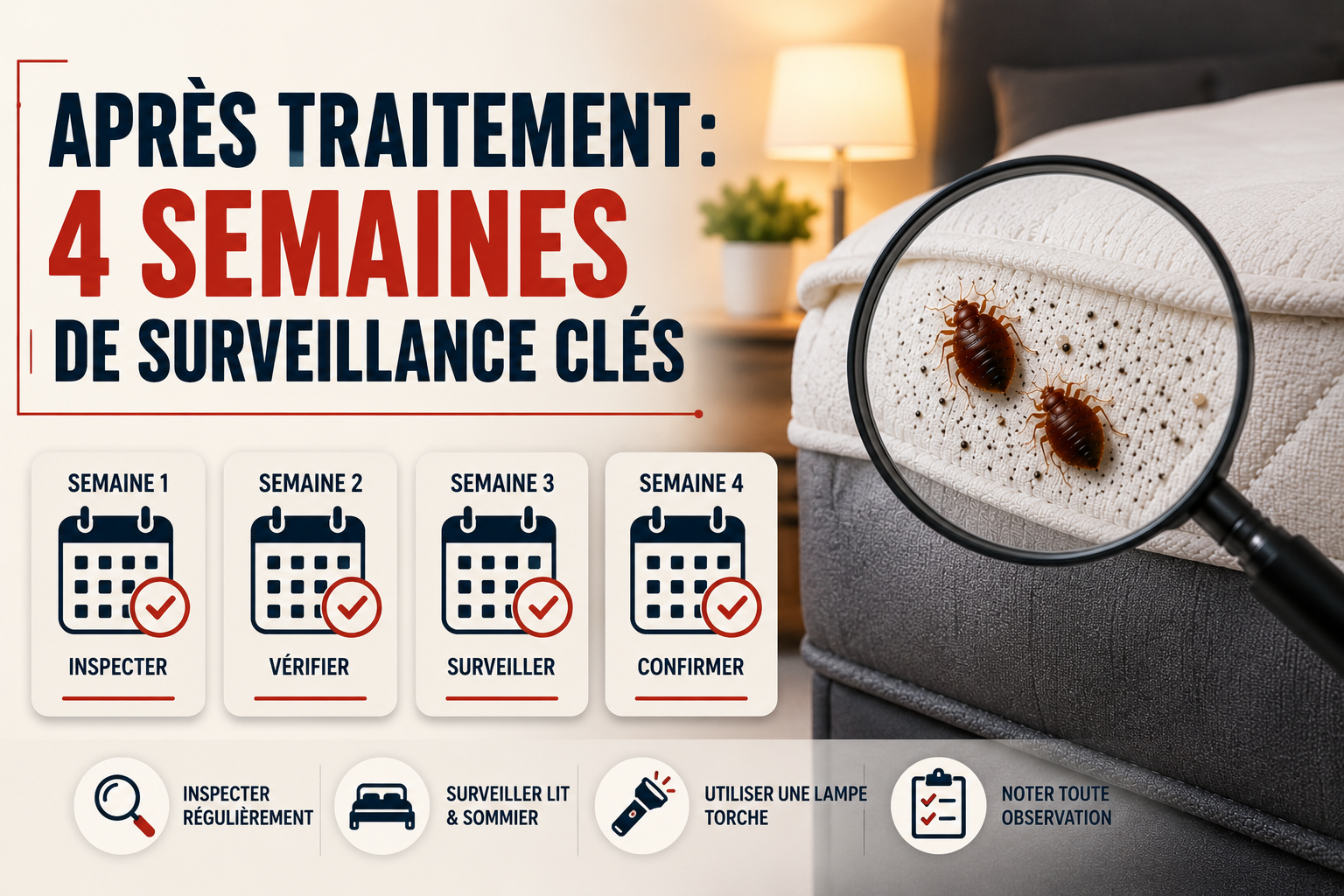 Après Traitement 4 Semaines de Surveillance Clés