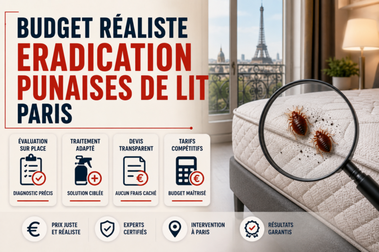 Budget Réaliste Eradication Punaises de Lit Paris