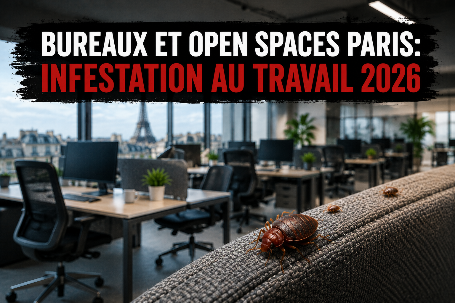Bureaux et Open Spaces Paris Infestations au Travail