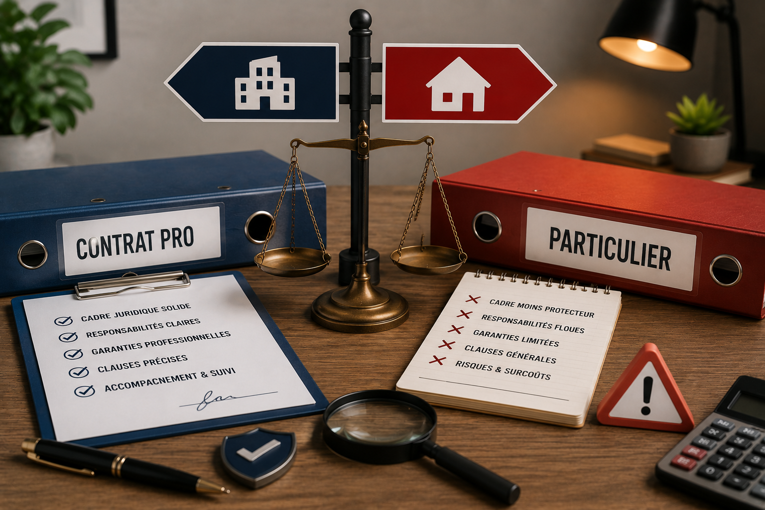 Contrat Pro vs Particulier Différences