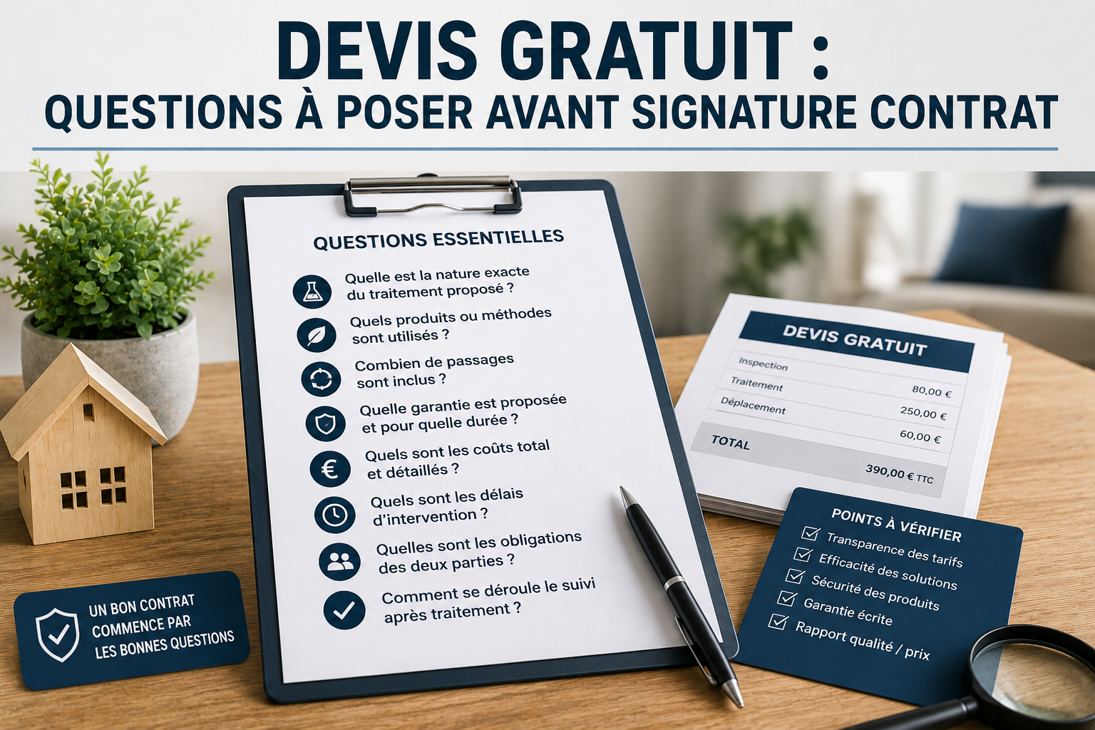 Devis Gratuit Questions à Poser Avant Signature