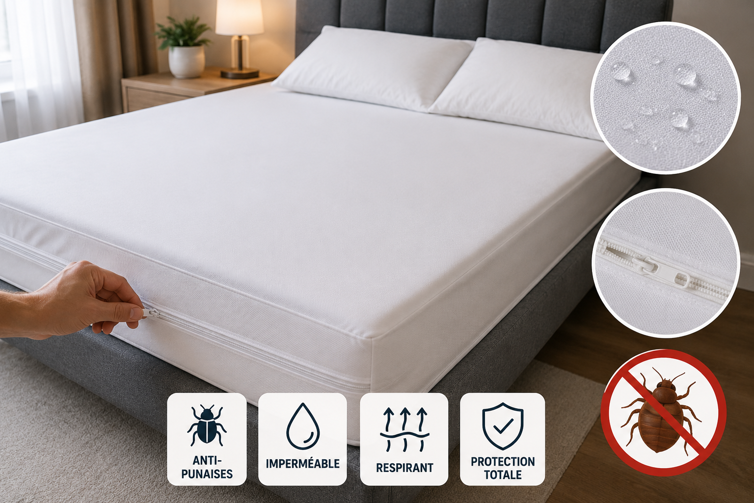 Housse Matelas Anti-Punaises