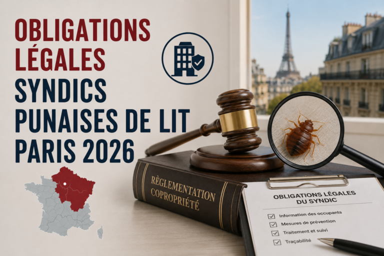 Obligations Légales Syndics Punaises de Lit Paris 2026