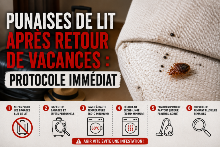 Punaises de Lit Après Retour de Vacances