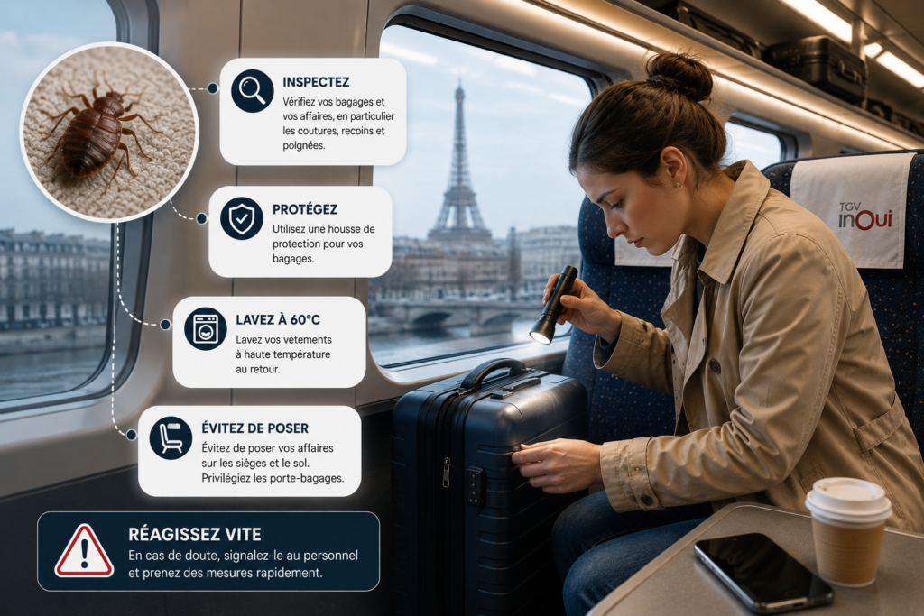 Punaises de Lit dans les TrainsTGV Départs