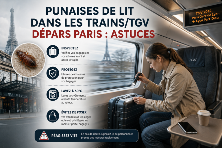 Punaises de Lit dans les TrainsTGV Départs Paris