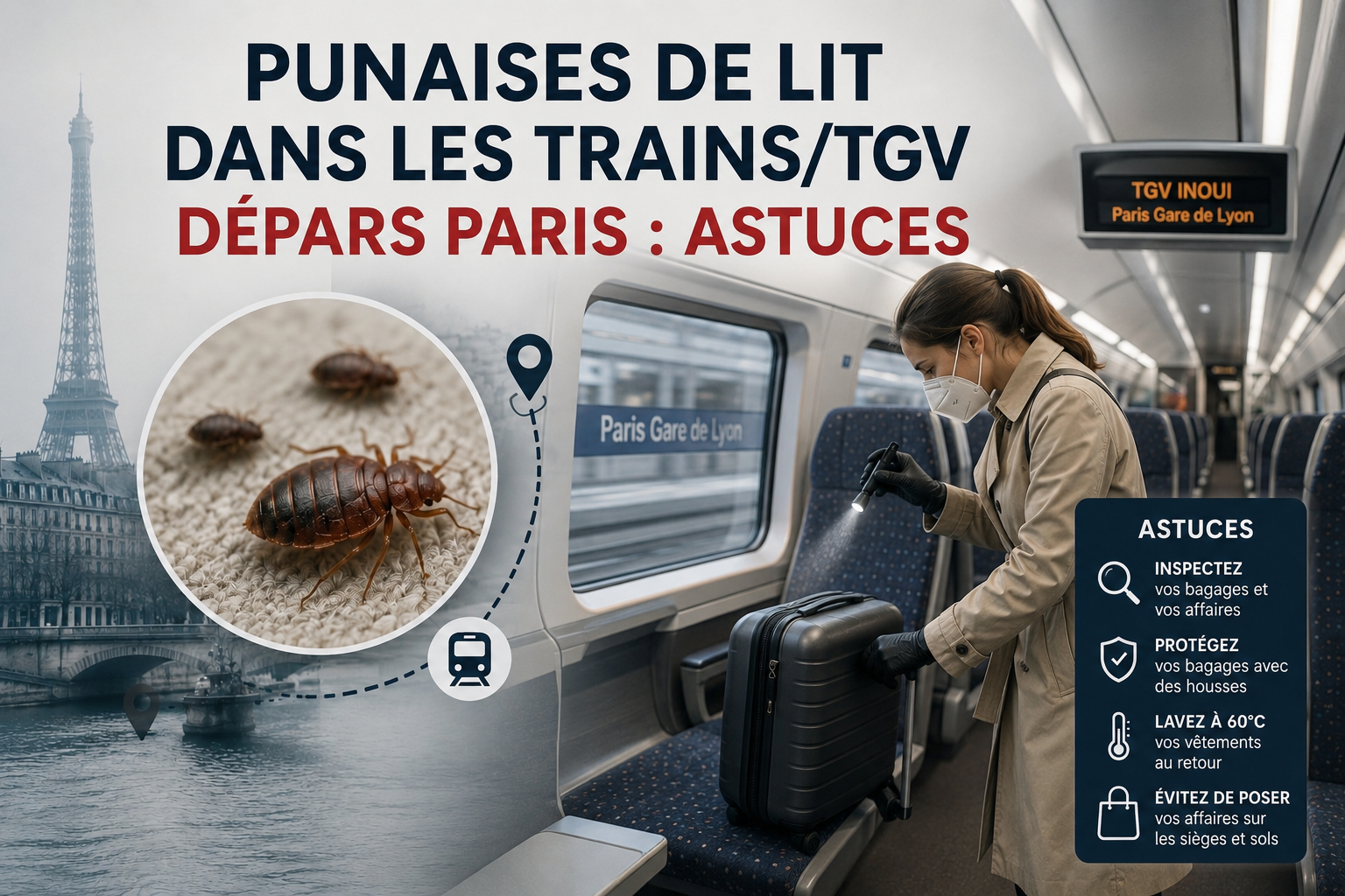 Punaises de Lit dans les TrainsTGV Départs Paris Astuces