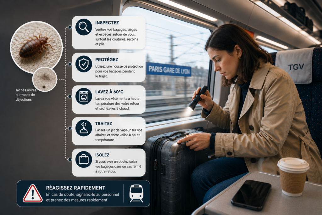 Punaises de Lit dans les TrainsTGV Paris