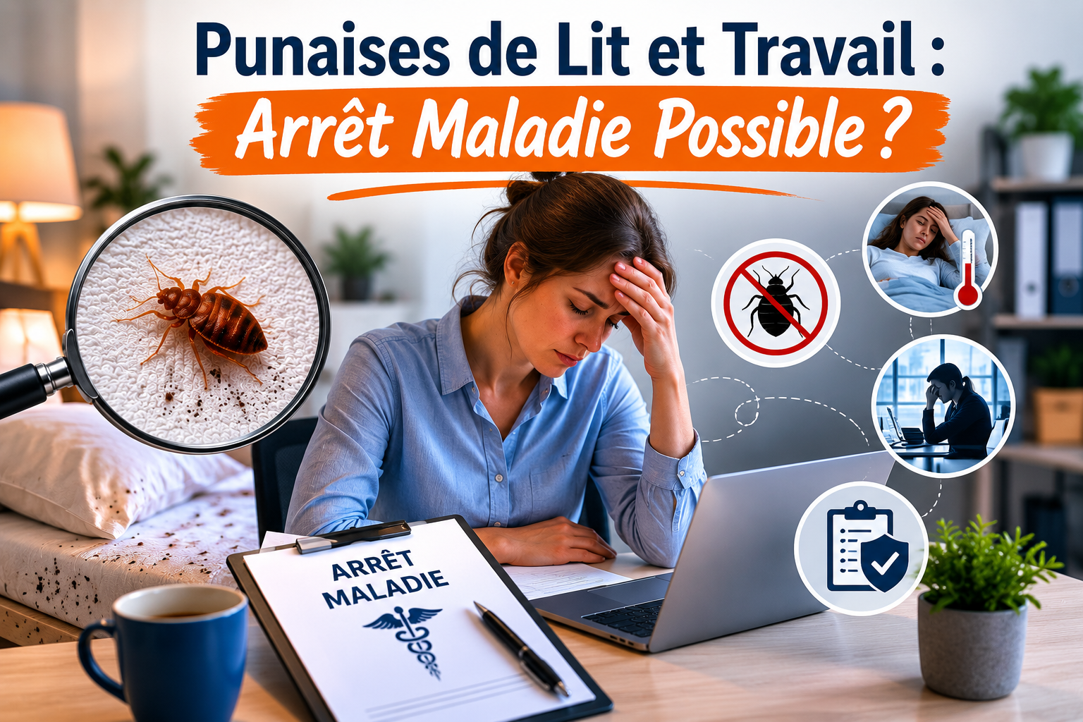 Punaises de Lit et Travail Arrêt Maladie