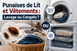 Punaises de Lit et Vêtements Lavage ou Congélo