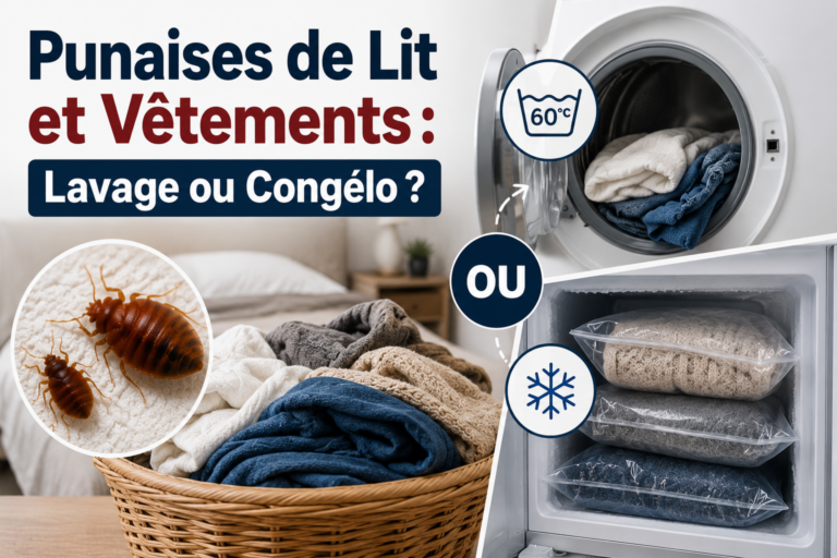 Punaises de Lit et Vêtements Lavage ou Congélo