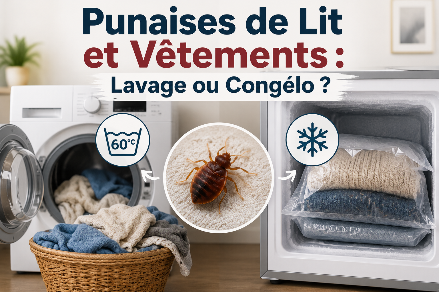 Punaises de Lit et Vêtements Lavage