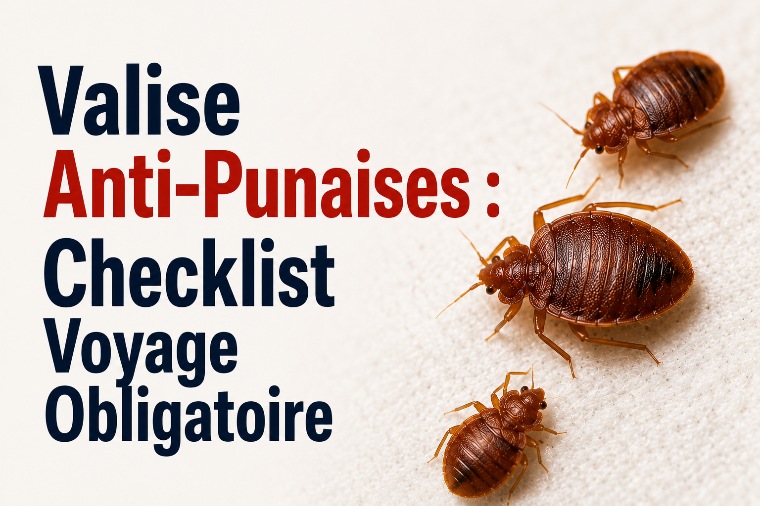 Valise Anti-Punaises Checklist Voyage